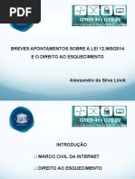 Lei 12965-2014 Marco Civil e Direito de Esquecimento