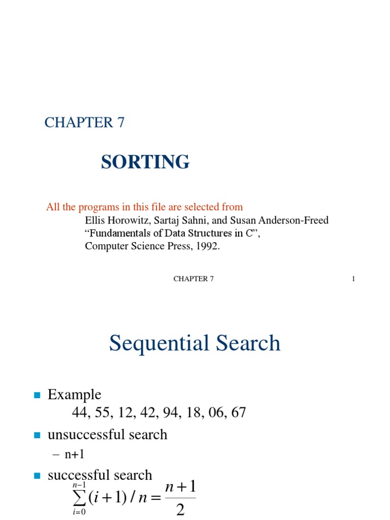 Sorting: All The Programs in This File Are Selected From | Download ...