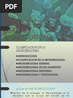 Clasificacion de La Microbiologia