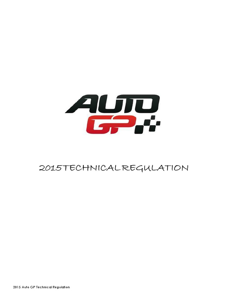 2015 Auto GP Tech Rules | PDF | Suspension (Vehicle) | Transmission ...