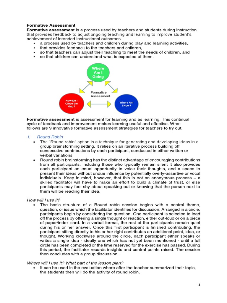 Innovative Formative Assessment | PDF | Question | Educational Assessment