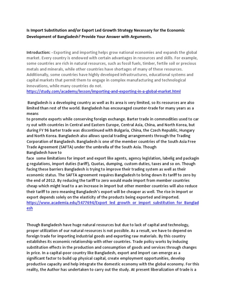 Bangladesh's Economic Growth Strategies | PDF | Tariff | Economic Growth