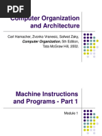 Computer Organization and Architecture (18EC35) - Machine Instructions and Programs - Part 1 (Module 1)