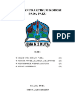 Laporan Praktikum Korosi Pada Paku Besi