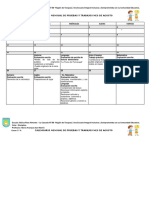 CALENDARIO DE EVALUACIONES MES DE AGOSTO 2°A