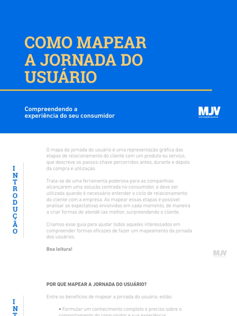 Guia Como Mapear Jornada Do Usuario Pdf Design Thinking