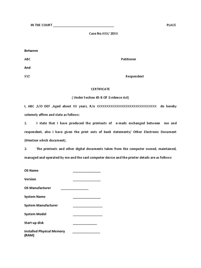 65B Indian Evidence Act | PDF | Information | Operating System