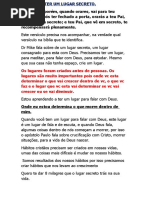 4º Hábito Ter Um Lugar Secreto