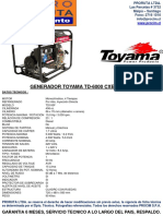 Generador Electrico Toyama Td-6000 Cxe Diesel P - Electrica-0