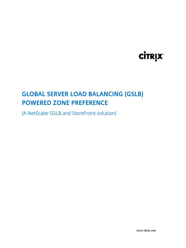 Global Server Load Balancing Powered Zone Preference PDF | PDF | Load ...