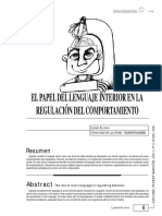 2el Papel Del Lenguaje Interior Como Regulador Del Comportamiento PDF