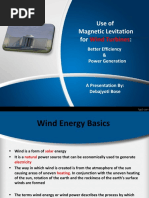 Use of Magnetic Levitation For:: Wind Turbines