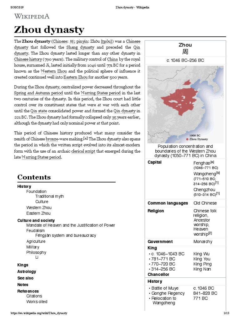Zhou Dynasty: Foundation Traditional Myth Culture Western Zhou Eastern ...