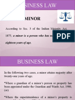 Minor's Agreements and Liability Under Business Law