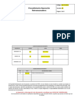 Procedimiento Operación Retroexcavadora