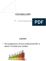 Vocabulary: 7 - Work Experience