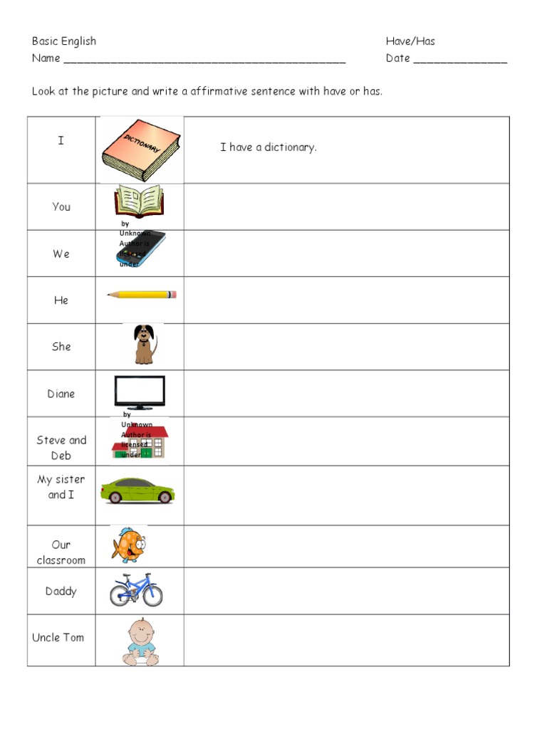 By Unknown Author Is Licensed Under PDF Verb Noun