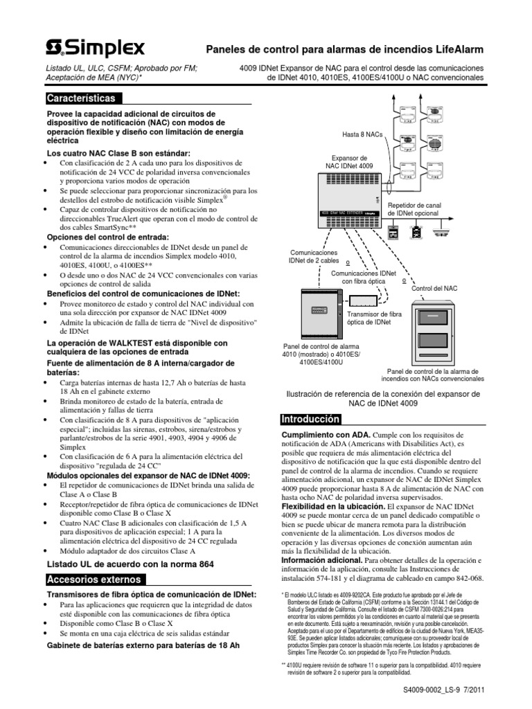 4009 Expansor Simplex | PDF | Fibra óptica | Equipo de telecomunicaciones