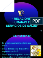 Relaciones humanas en servicios de salud: Atención al cliente y calidad