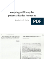 Perls, F. Terapia Gestáltica y Las Potencialidades Humanas