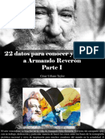 César Urbano Taylor - 22 Datos para Conocer y Recordar A Armando Reverón, Parte I