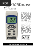 PH, Orp, CD, TDS, Do, Salt Meter: Operation Manual