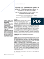 Calidad de Vida Relacionadacon Salud en La Poblacion Colombiana (2017)