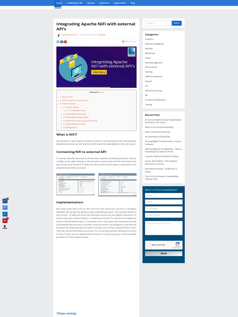 Integrating Apache Nifi With External API's | PDF | Json | Parameter ...