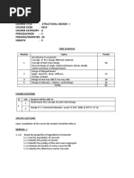 Course Title: Structural Design - I Course Code: 5015 Course Category: A Periods/Week: 5 Periods/Semester: 65 Credits: 5