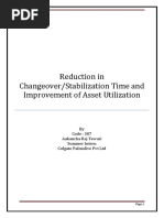 Reduction in Changeover/Stabilization Time and Improvement of Asset Utilization