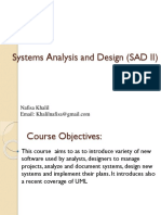 Analysis: Systems and Design (SAD II)