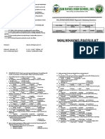 Filipino 12 Exam