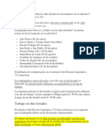 Normativa Pago Por El Trabajo en El Dia Feriado