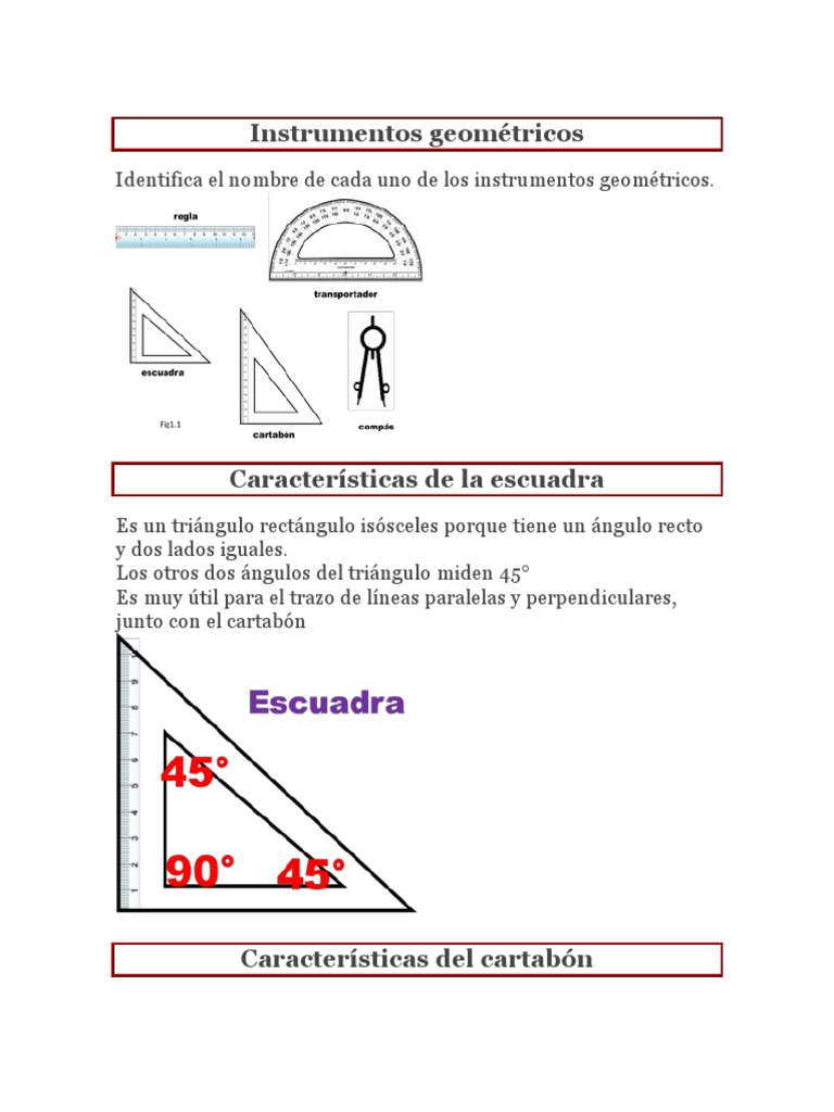 Instrumentos Geométricos y su Uso | PDF
