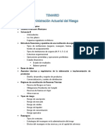 Temario. Administración Actuarial Del Riesgo - Gpo 9283