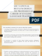 Basic National Curriculum Design For The Professional Career of English Language Teacher