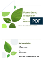 Focus Group Discussion: Qualitative Research