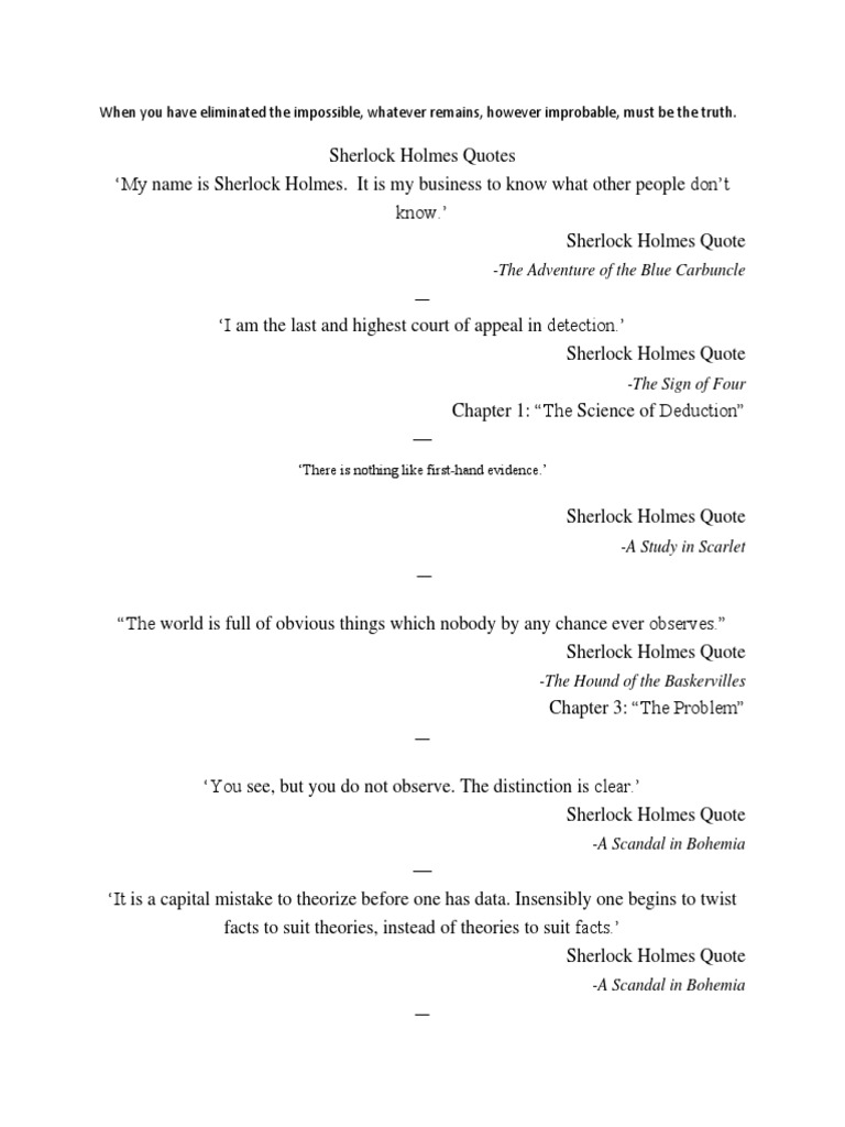 Download Sherlock holmes zitate englisch Free