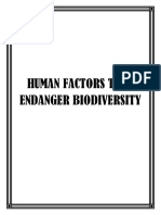 Human Factors That Endanger Biodiversity