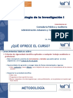 1 Metodología de La Inverstigación I - Sesión 1 - 2019 PDF