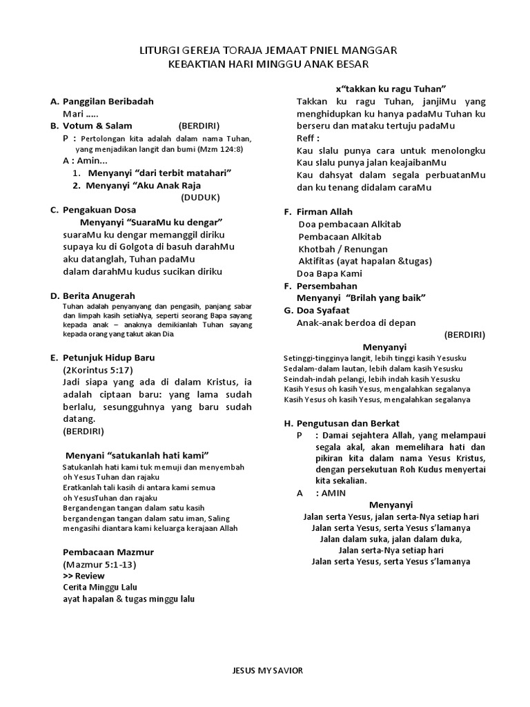 Doa Pembacaan Alkitab Dalam Bahasa Toraja Nurmapcb
