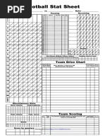 Football Stat Sheet: Team Drive Chart