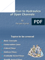 Introduction to Hydraulics Open Channels