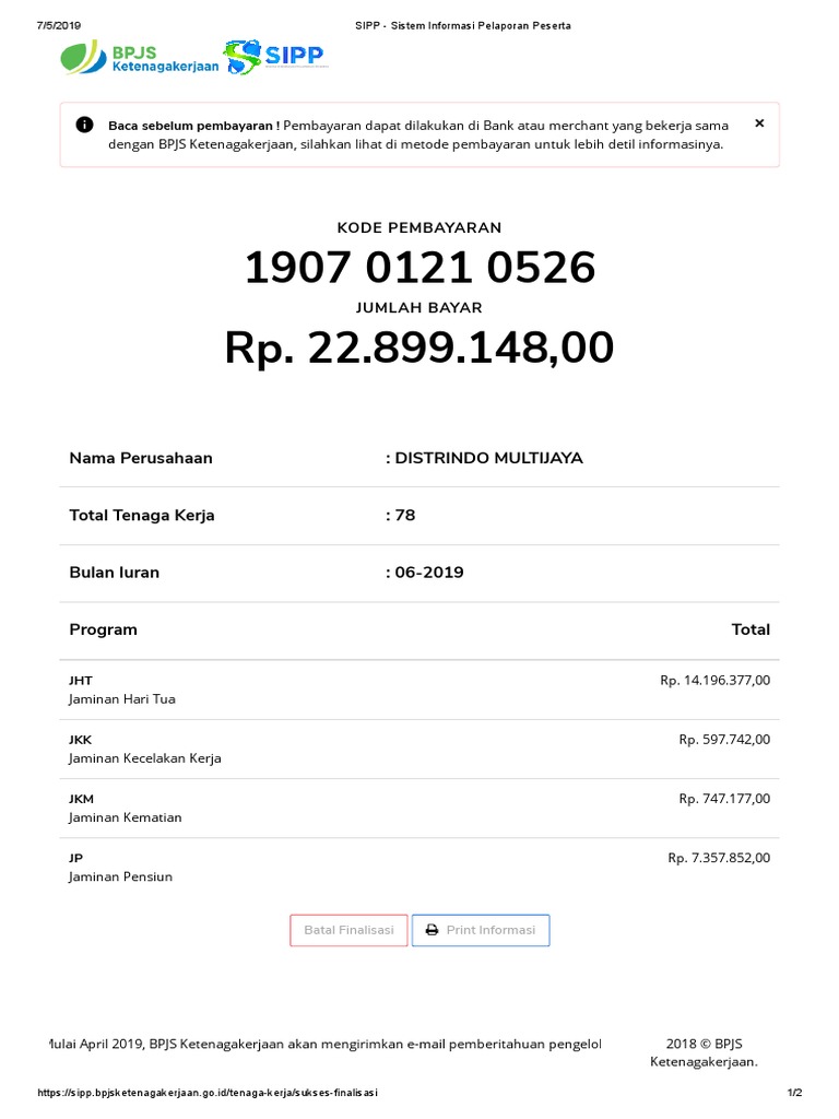 SIPP - Sistem Informasi Pelaporan Peserta | PDF | Pengelolaan Keuangan ...