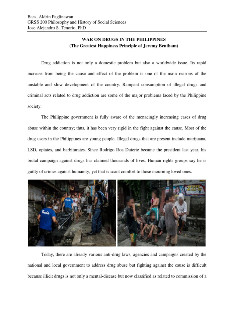 War On Drugs in The Philippines (The Greatest Happiness Principle of ...