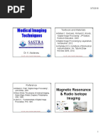 Medical Imaging Techniques: Magnetic Resonance & Radio Isotope Imaging