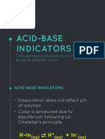 Acid-Base Indicators and pH Equilibrium