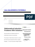 Mathematical Induction - Problems With Solutions: Free Mathematics Tutorials