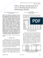 The Effects of Price, Product and Promotion of Astinet Services on Purchasing Decisions at  North Jakarta Branch