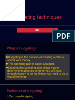 Budgeting Techn
